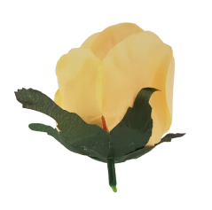 Artificial Rose Bud Head O 3,1 inches (8cm) Yellow