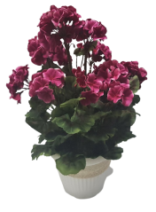 Plante artificiale Geranium într-o oala 25cm x înăltime 49 cm roz