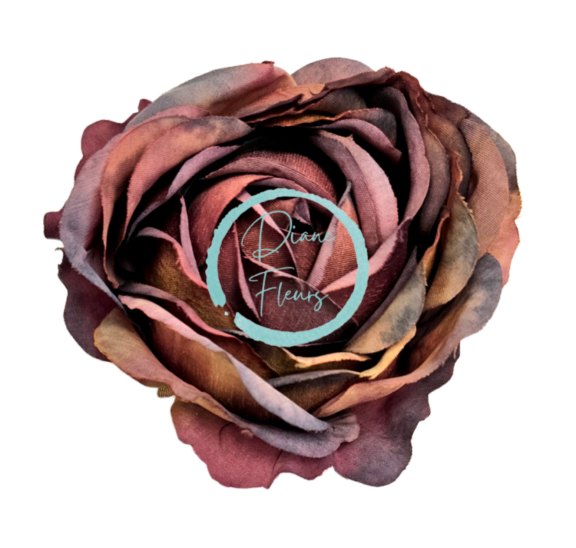 Божур глава 8 см Ексклузивна кафява изкуствена - опаковка от 12 бр.