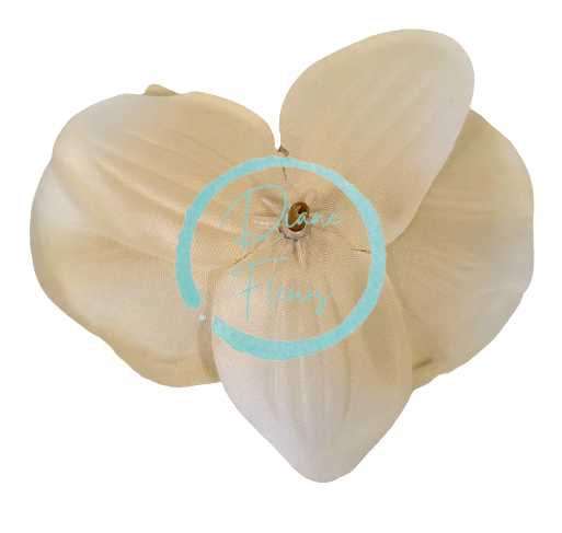 Cvetna glava orhideje 10cm x 8cm bež umetna - cena je za paket 24 kom
