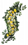 Künstliche Kranz Rosen, Gerberen, Clematis und Zubehör 150cm x 50cm