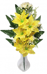 Ekskluzivni Lily buket žuti 57 cm umjetni
