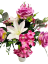 Trandafiri & Hortensie & Crini Buchet violet 47cm flori artificiale
