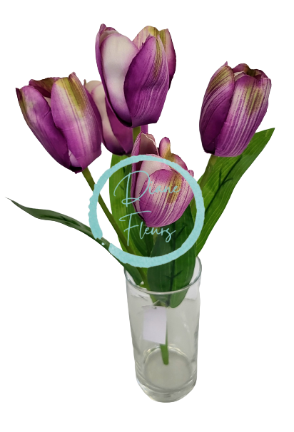 Bukiet tulipanów x5 31cm fioletowy