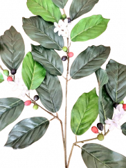 Decorare crengută planta de cafea 58cm verde flori artificiale