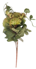 Chryzantémy kytica "7" 40cm zelená umelá