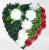 Artificial Sympathy wreath "Heart -shaped" Dahlias & Roses & accessories 55cm x 55cm