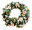 Luxusný smútočný veniec borovicový exclusive peonie pivonky, gerbery a doplnky Ø 90cm