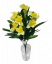Narcis kytička x7 35cm žlutá umělá