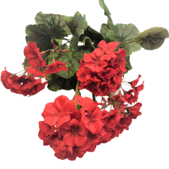Umjetni pelargonija Geranium x9 crvena 45cm