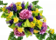 Trauergesteck aus künstliche Rosen, Narzissen, Lavendel und Zubehör 70cm x 48cm x 20cm