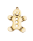 Christmas decoration Snowman wooden 5cm