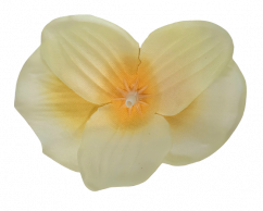 Artificial Orchid Head 10cm x 8cm Yellow - the price is for a pack of 24 pcs