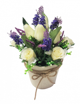 Lavendel - Künstliche Blume - eine schöne Dekoration für jeden Anlass - color - weiß