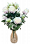 Rózsa csokor x12 47cm krém, lila művirág
