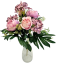 Mazzo di peonie, rose e ortensie artificiali viola da 46 cm