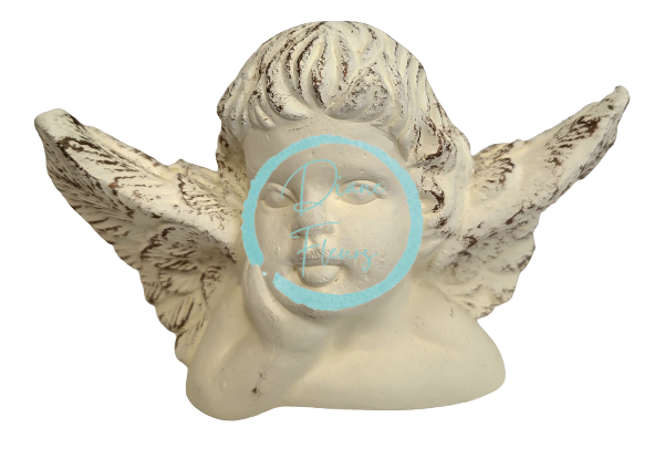 Fekvő angyal szobrocska - Méretek: 12cm széles x 7cm magas