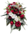 Luksuzen venec iz umetnega bora, ekskluzivne vrtnice, gladiole, marjetice, pleteni venec 75cm x 45cm