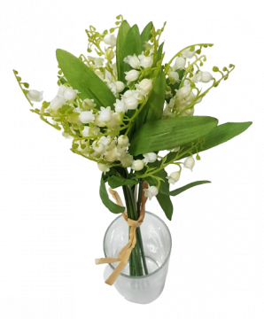 Konvalinky - Kvalitní a krásná umělá květina ideální jako dekorace - Materiál - Plast