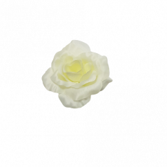 Artificial Rose Head 3D O 3,9 inches (10cm) Cream