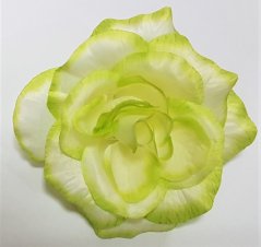 Růže hlava květu 3D O 10cm Mint umělá
