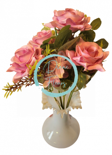 Bukiet róż 30cm fioletowy sztuczny