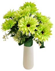 Букет от магаритки х11 32 см зелен изкуствен