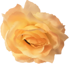 Główka kwiatowa róży O 10cm sztuczna brzoskwinia i krem