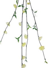Künstliche Dekoration Zweig mit blumen mint 88cm