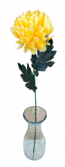 Crizantemă pe o tulpină Exclusive 60cm galben flori artificiale
