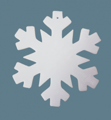 Vánoční ozdoba 3D sněhová vločka z recyklovatelného plastu 10cm