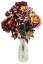 Künstliche Rosen & Hortensie strauß 48cm Braun
