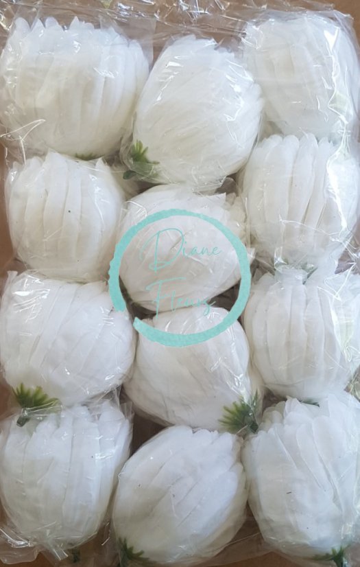 Cap de flori Crizantemă Ø 13cm alb flori artificiale