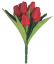 Tulipány kytica x9 červená 33cm umelá