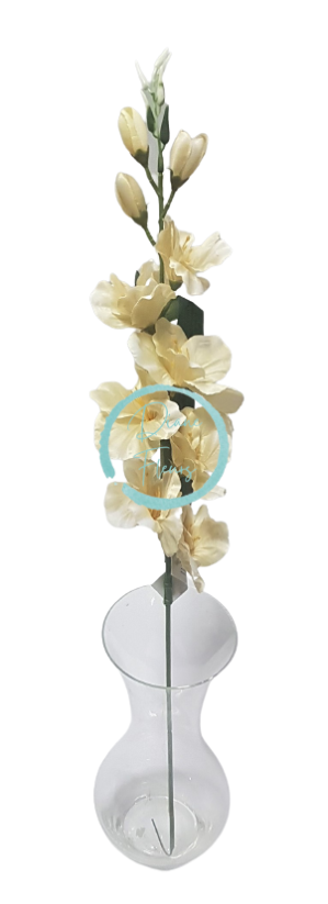 Gladiola kusová do vázy 78cm béžová umělá