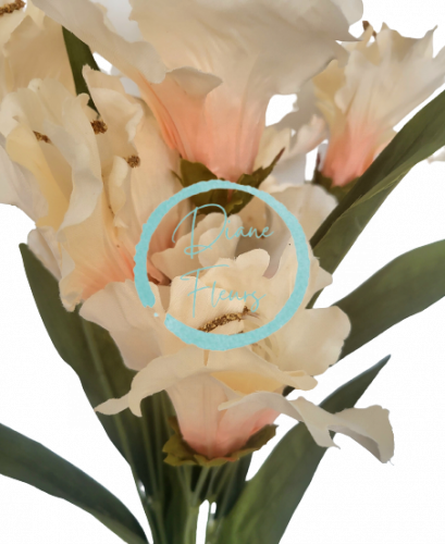 Artificial Iris Bouquet 60cm Cream