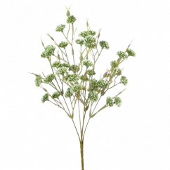 Artificial flower decoration small blossoms 35cm green