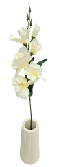 Gladiola kusová malá 52cm umělá krémová