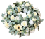 Temetési fenyőkoszorú Exkluzív rózsák, krizantém, dáliák, clematis és kiegészítők 80cm