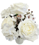 Изкуствен букет от рози, хортензии и аксесоари 44 см бял