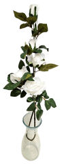 Artificial Roses Flower x6 88cm White