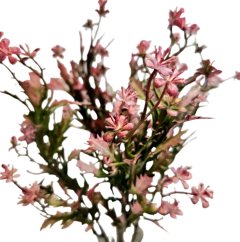 Dekorace přízdoba zeleň umělá 34cm růžová