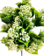 Изкуствена зелена декорация x24 46 см
