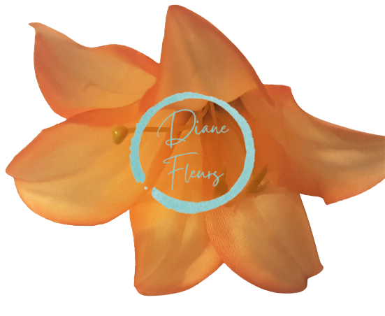 Główka kwiatu lilii O 14cm Sztuczna pomarańcza