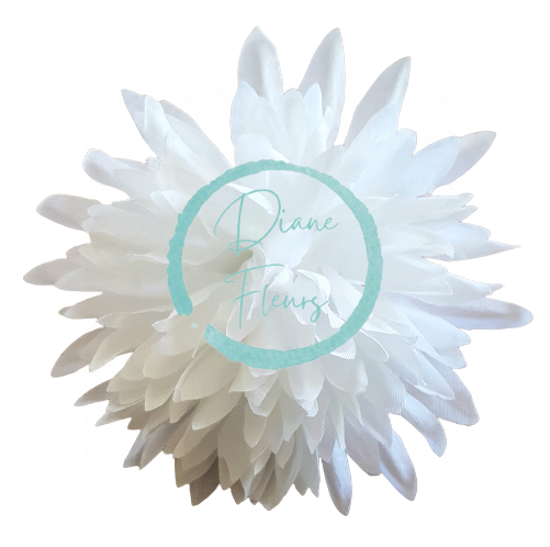 Chryzantéma hlava květu Ø 10cm bílá umělá