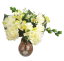 Peonia Pivonka & Alstroméria kytica krémová 38cm umelá