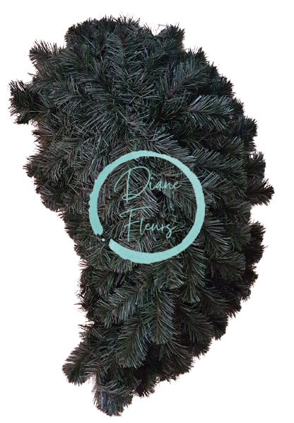 Празен венец от смерч "Сълза" 60 см x 45 см изкуствен