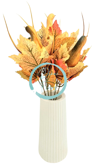 Decorazione autunnale con zucche 34cm
