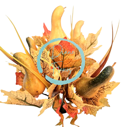 Decorazione autunnale con zucche 34cm