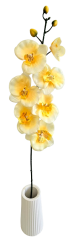 Umelá orchidea kusová 70cm žltá